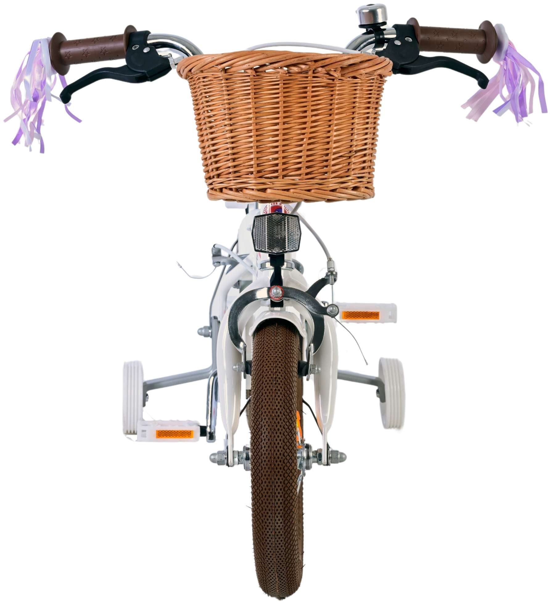 Volare Blossom Barncykel Två Handbromsar 12 tum, Vit - Lilla Cykelbutiken
