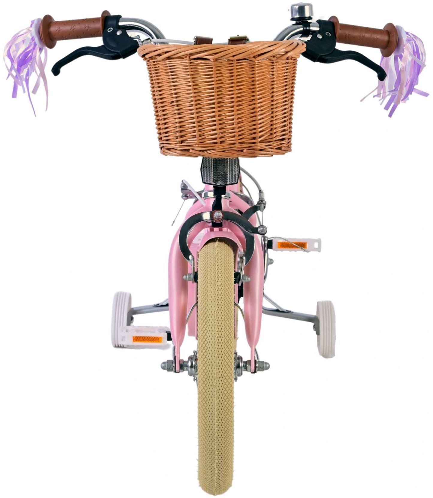 Volare Blossom Barncykel Två Handbromsar 14 tum, Rosa - Lilla Cykelbutiken