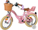 Volare Blossom Barncykel Två Handbromsar 14 tum, Rosa - Lilla Cykelbutiken