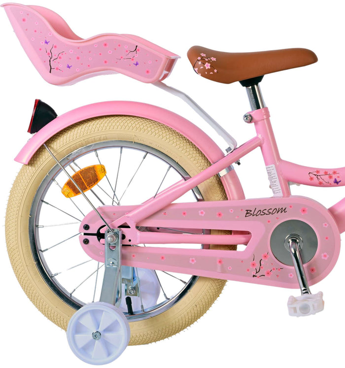 Volare Blossom Barncykel 16 tum, Rosa - Lilla Cykelbutiken