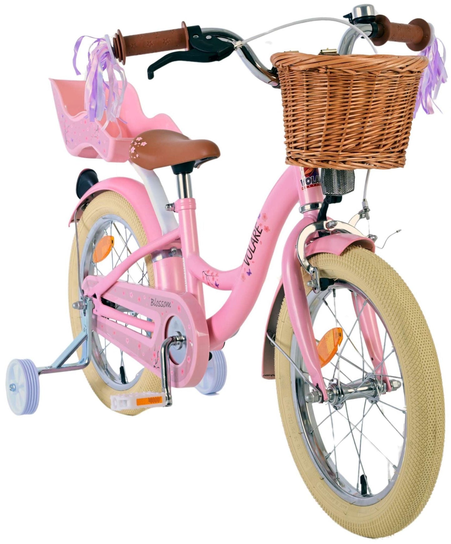 Volare Blossom Barncykel 16 tum, Rosa - Lilla Cykelbutiken