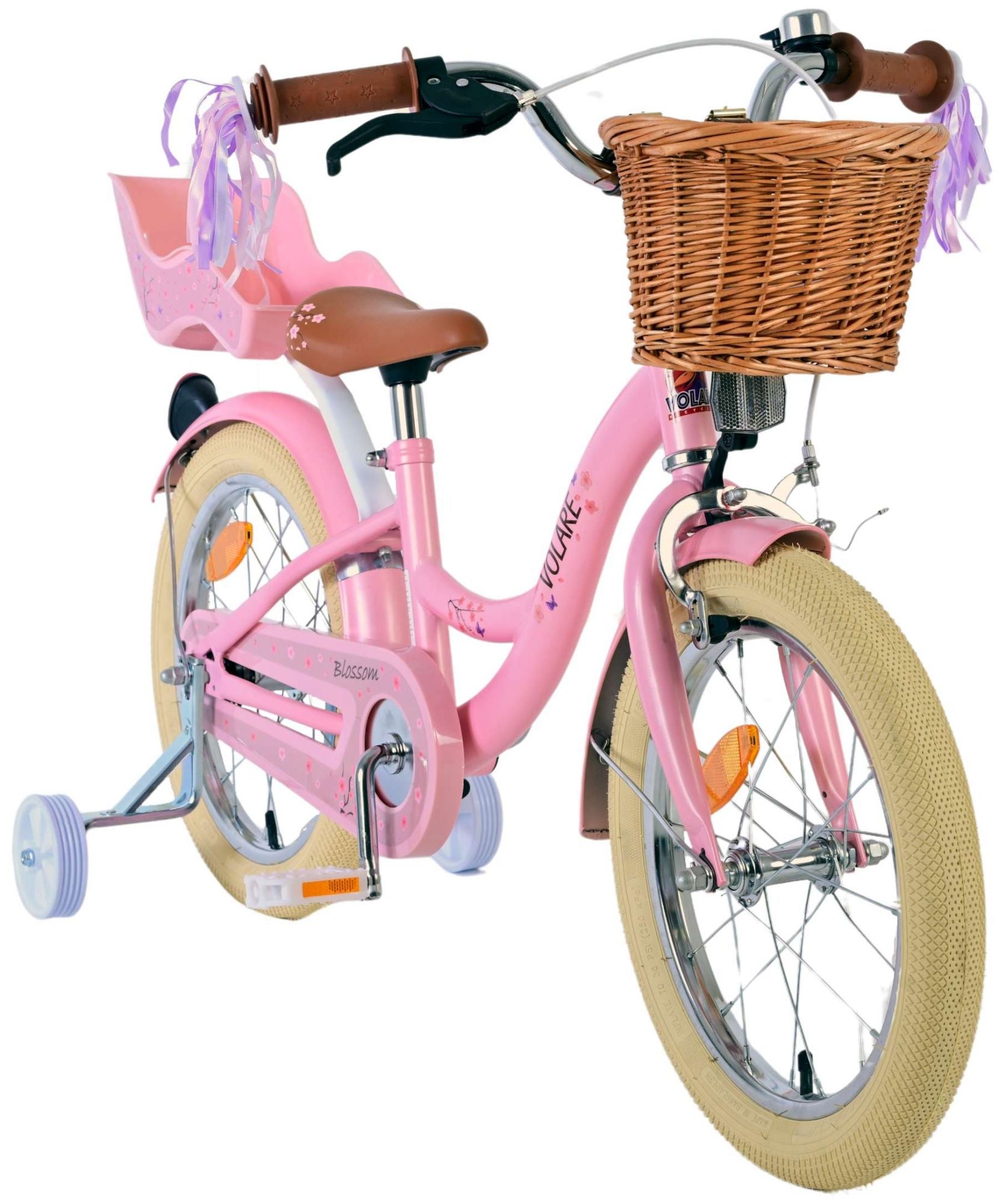 Volare Blossom Barncykel 16 tum, Rosa - Lilla Cykelbutiken