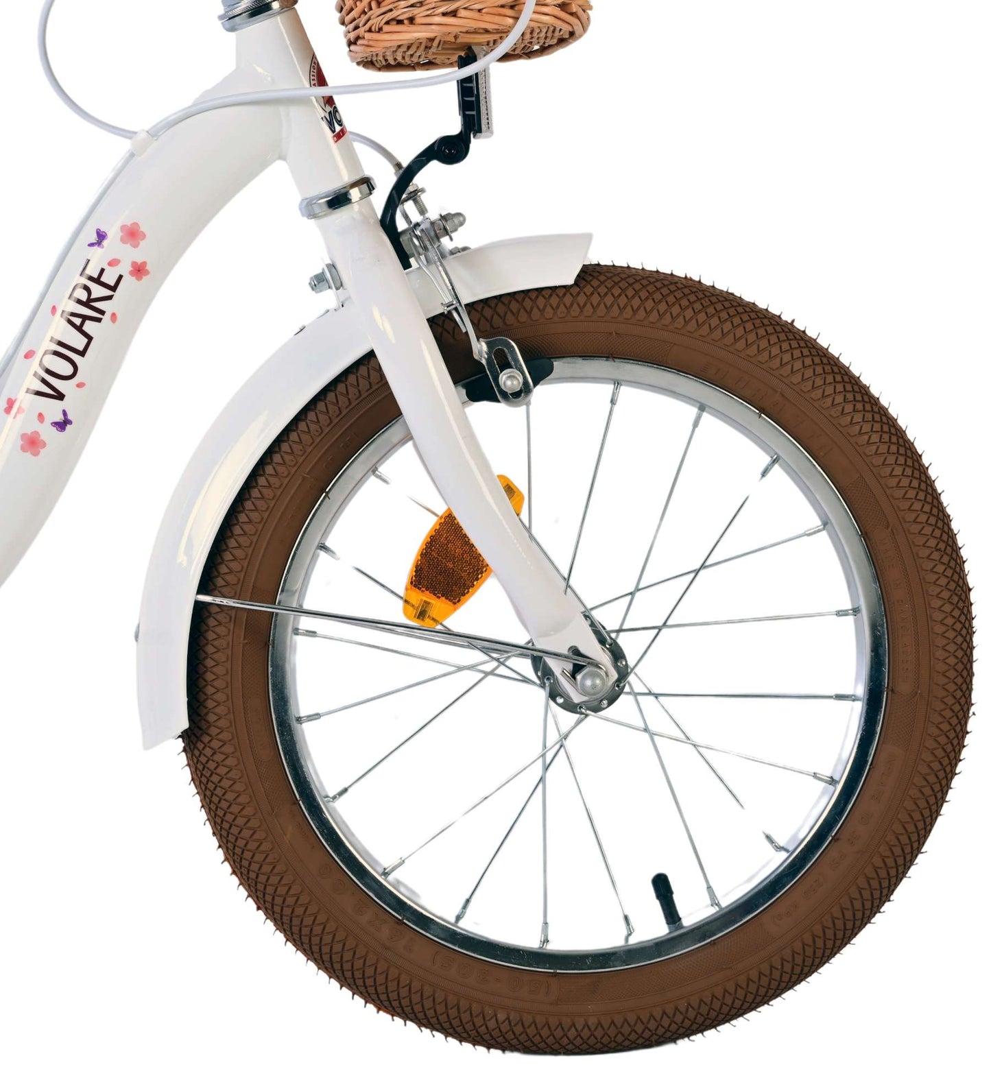 Volare Blossom Barncykel Två Handbromsar 16 tum, Vit - Lilla Cykelbutiken