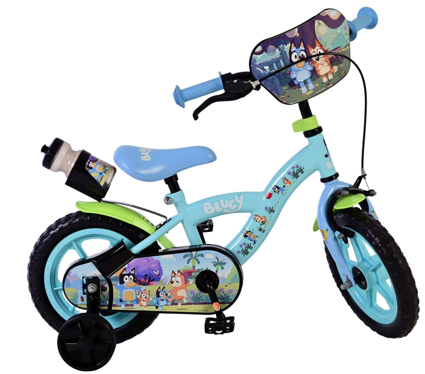 Bluey Barncykel 12 tum, Ljusblå - För barn 3-4 år