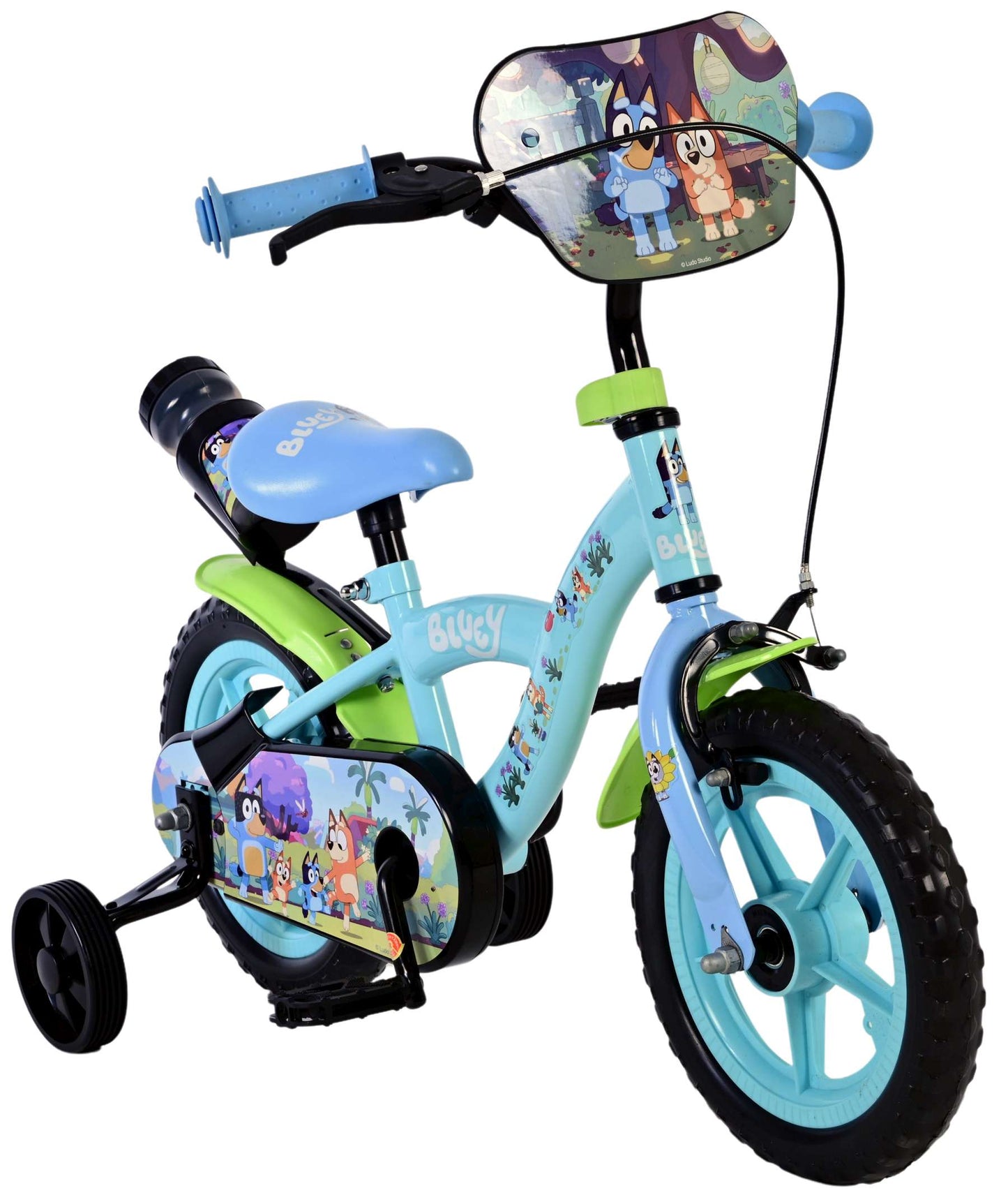 Bluey Barncykel 12 tum, Ljusblå - För barn 3-4 år