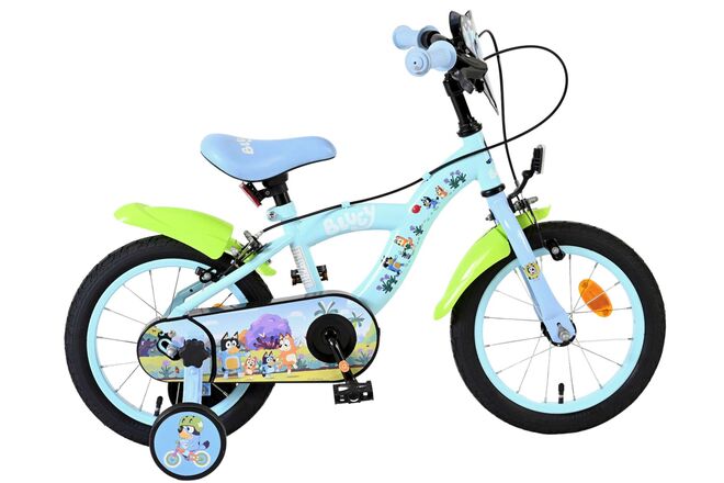 Bluey Light Barncykel 14 tum, dubbla handbromsar, Ljusblå - För barn 5-5 år