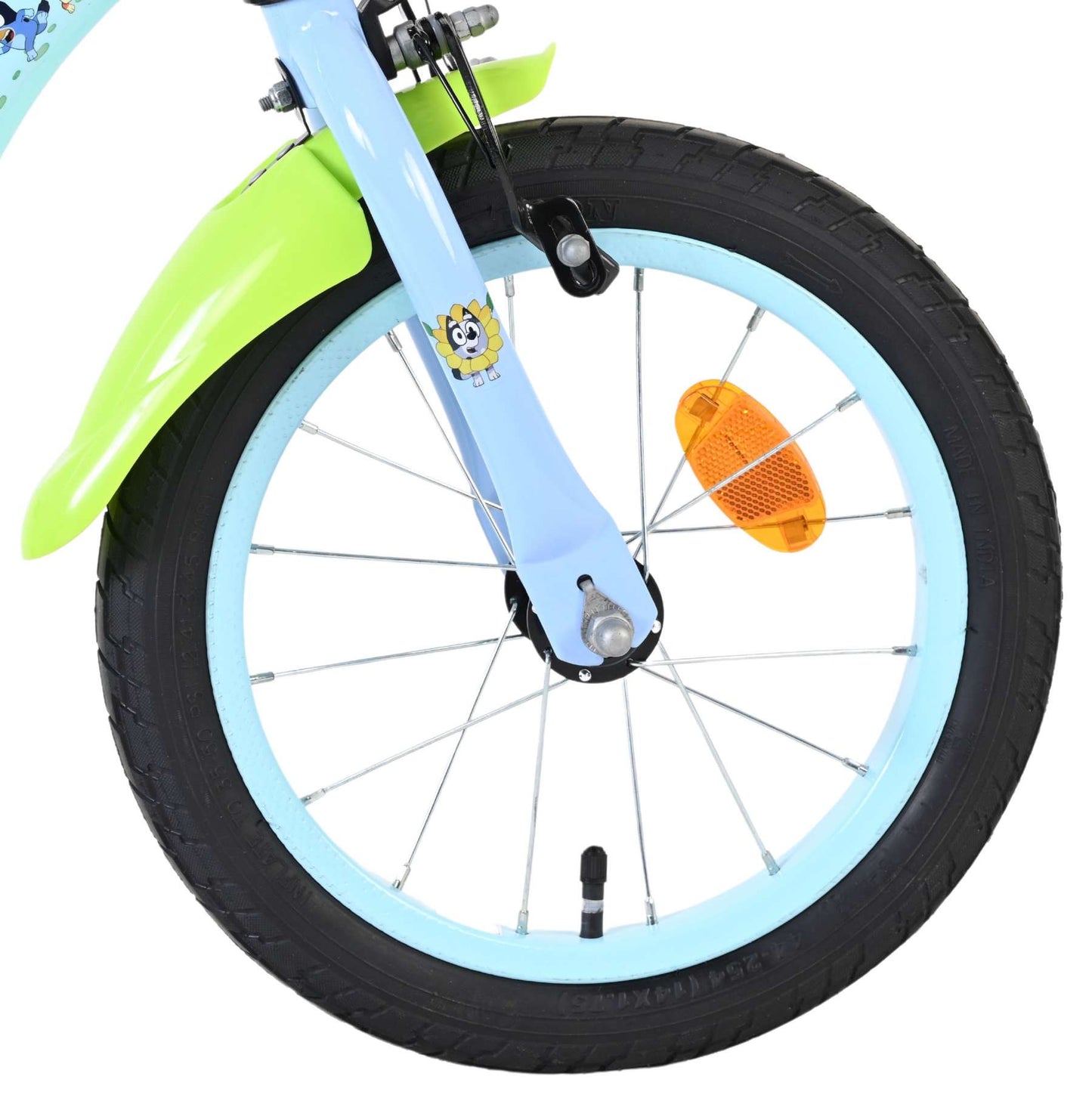 Bluey Light Barncykel 14 tum, dubbla handbromsar, Ljusblå - För barn 5-5 år