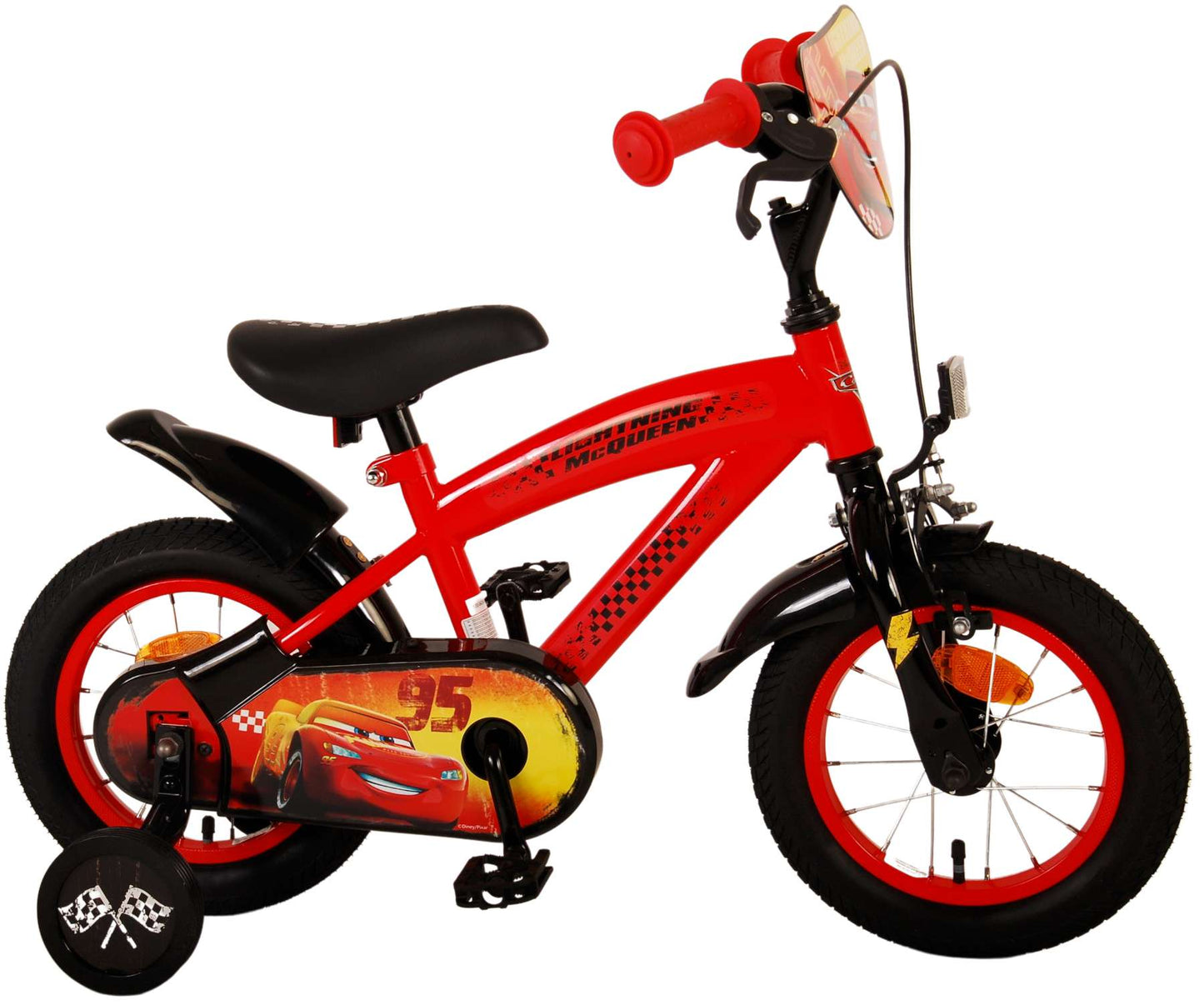 Disney Cars Barncykel 12 tum, Röd - Lilla Cykelbutiken