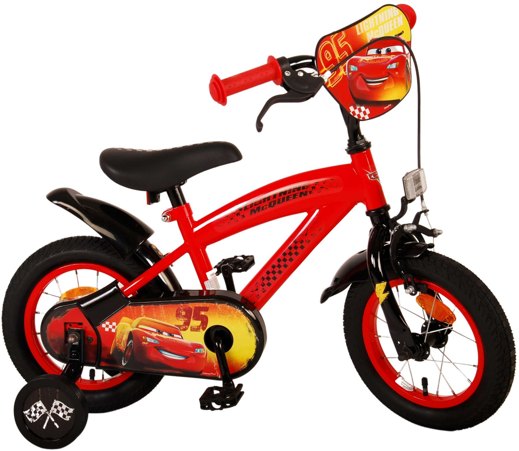 Disney Cars Barncykel 12 tum, Röd - Lilla Cykelbutiken
