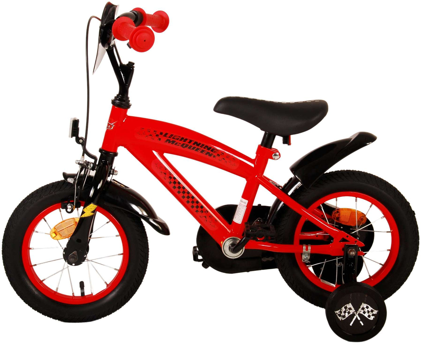 Disney Cars Barncykel 12 tum, Röd - Lilla Cykelbutiken