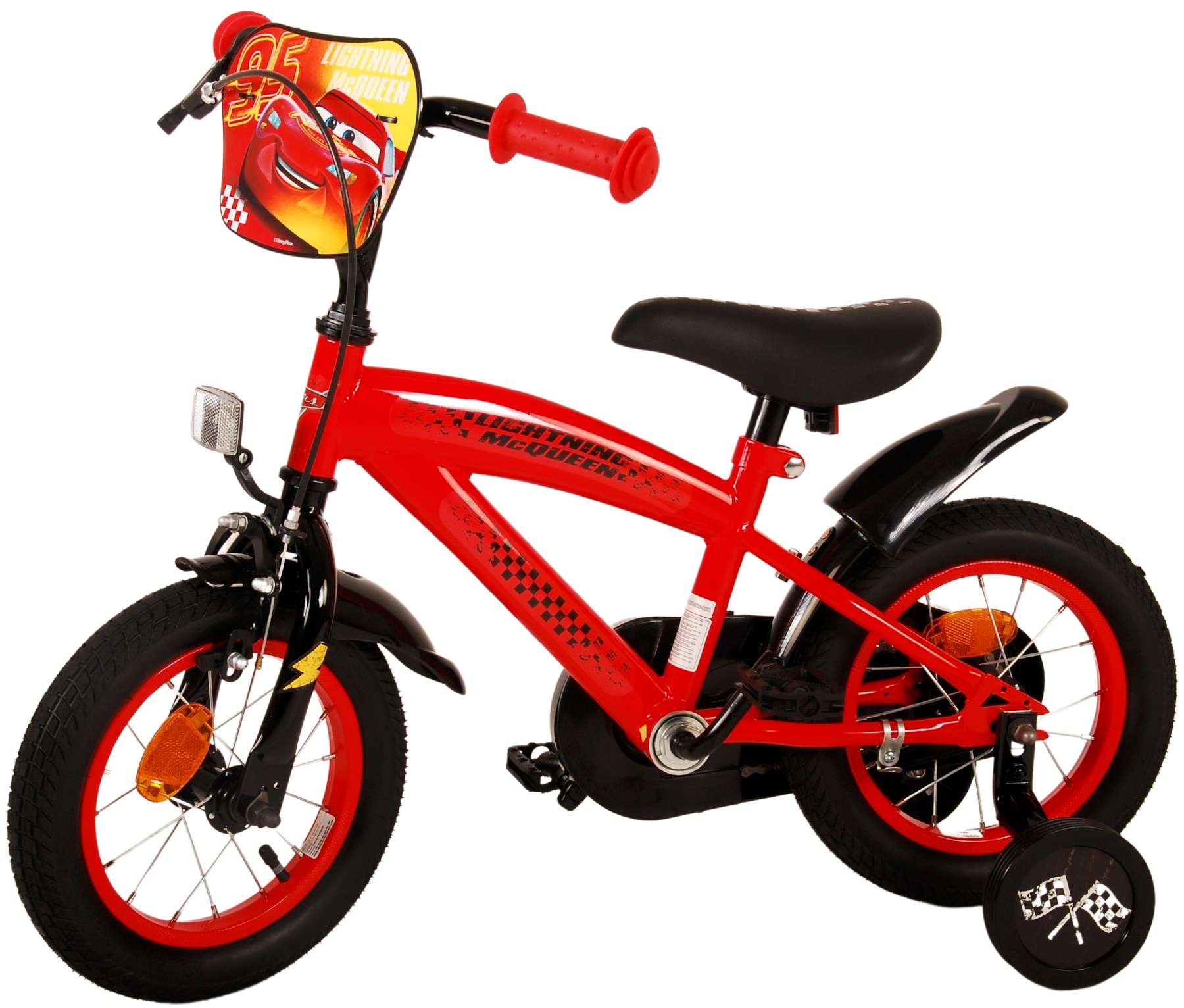 Disney Cars Barncykel 12 tum, Röd - Lilla Cykelbutiken