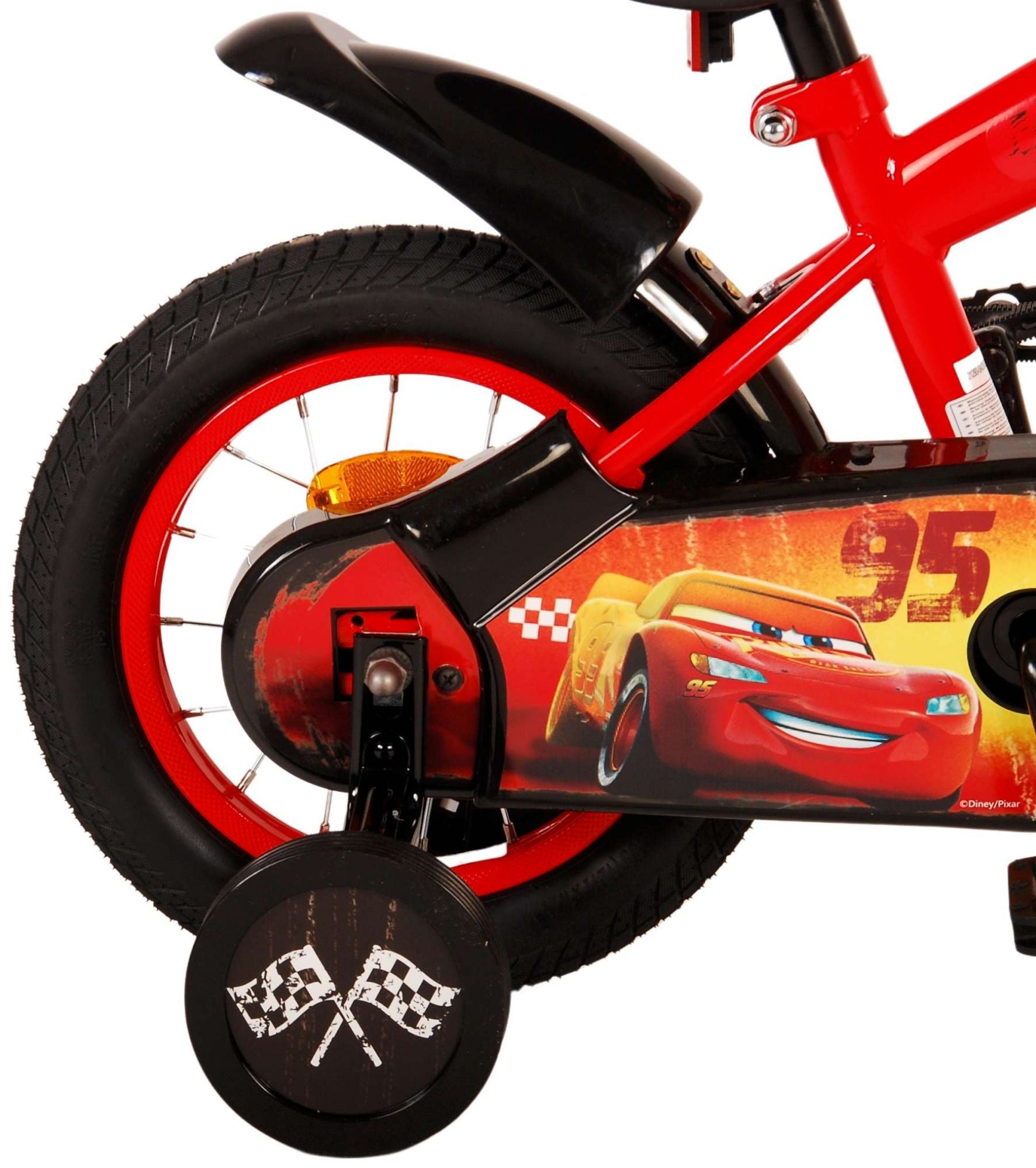 Disney Cars Barncykel 12 tum, Röd - Lilla Cykelbutiken