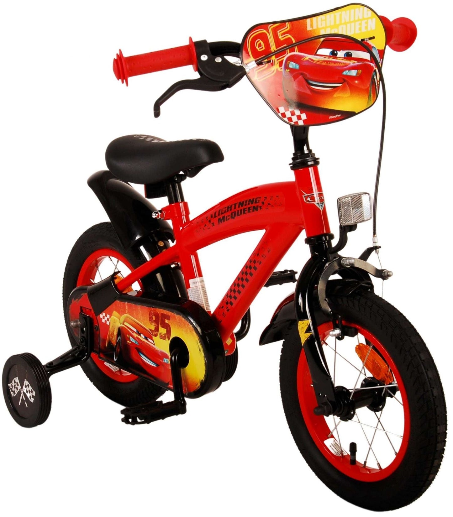 Disney Cars Barncykel 12 tum, Röd - Lilla Cykelbutiken