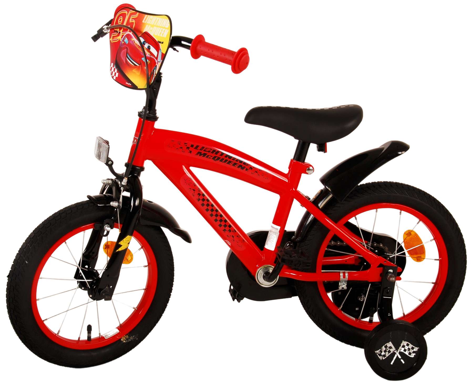 Disney Cars Barncykel 14 tum, Röd - Lilla Cykelbutiken