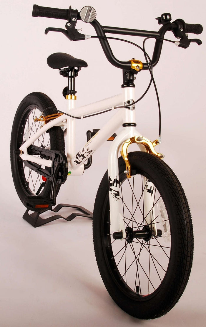 Volare Cool Rider Barncykel 18 tum, Vit - Lilla Cykelbutiken