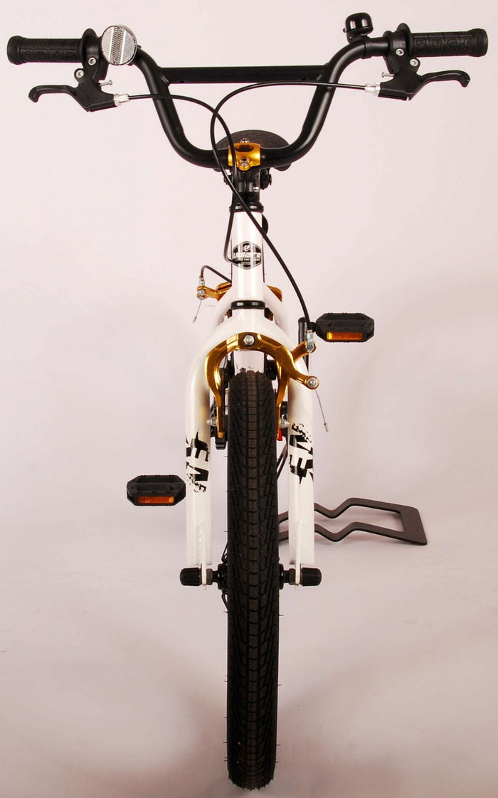 Volare Cool Rider Barncykel 18 tum, Vit - Lilla Cykelbutiken