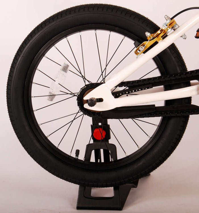 Volare Cool Rider Barncykel 18 tum, Vit - Lilla Cykelbutiken