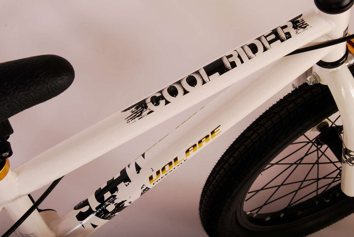 Volare Cool Rider Barncykel 18 tum, Vit - Lilla Cykelbutiken