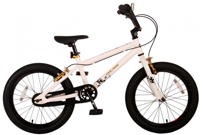 Volare Cool Rider Barncykel 18 tum, Vit - Lilla Cykelbutiken