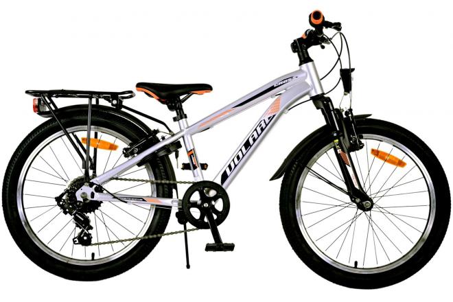 Volare Cross Barncykel 20 tum, Silver 6 Växlar - Lilla Cykelbutiken