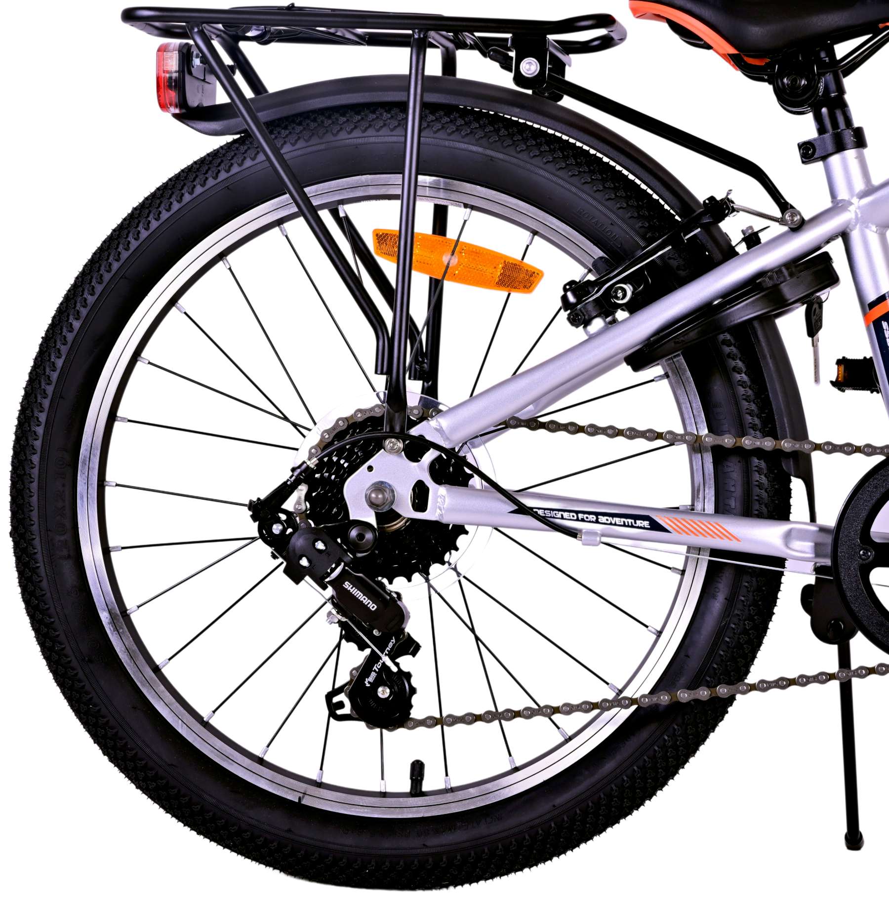 Volare Cross Barncykel 20 tum, Silver 6 Växlar - Lilla Cykelbutiken