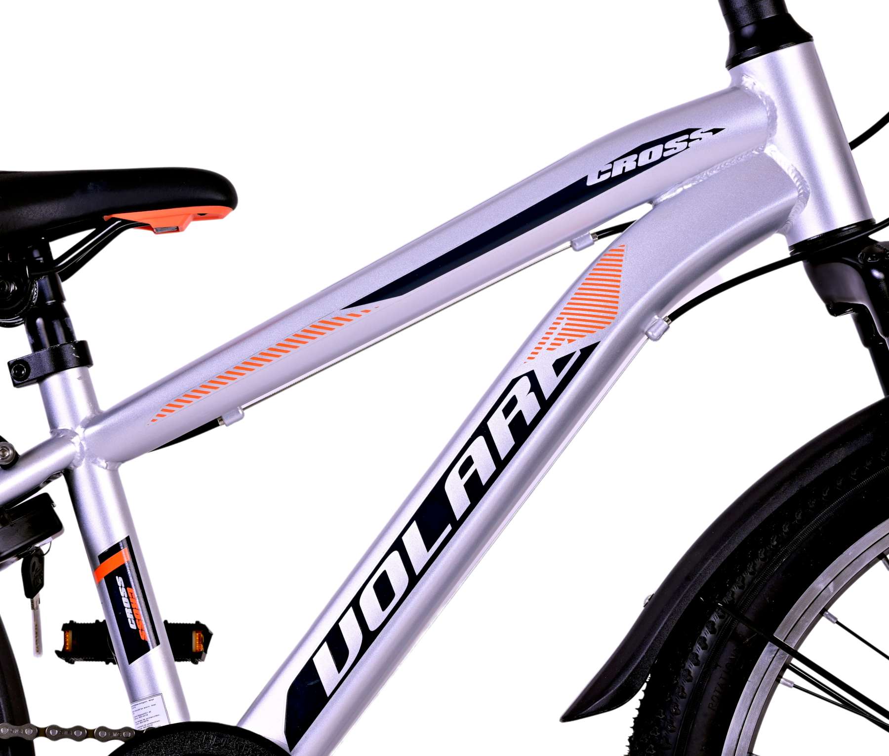 Volare Cross Barncykel 20 tum, Silver 6 Växlar - Lilla Cykelbutiken