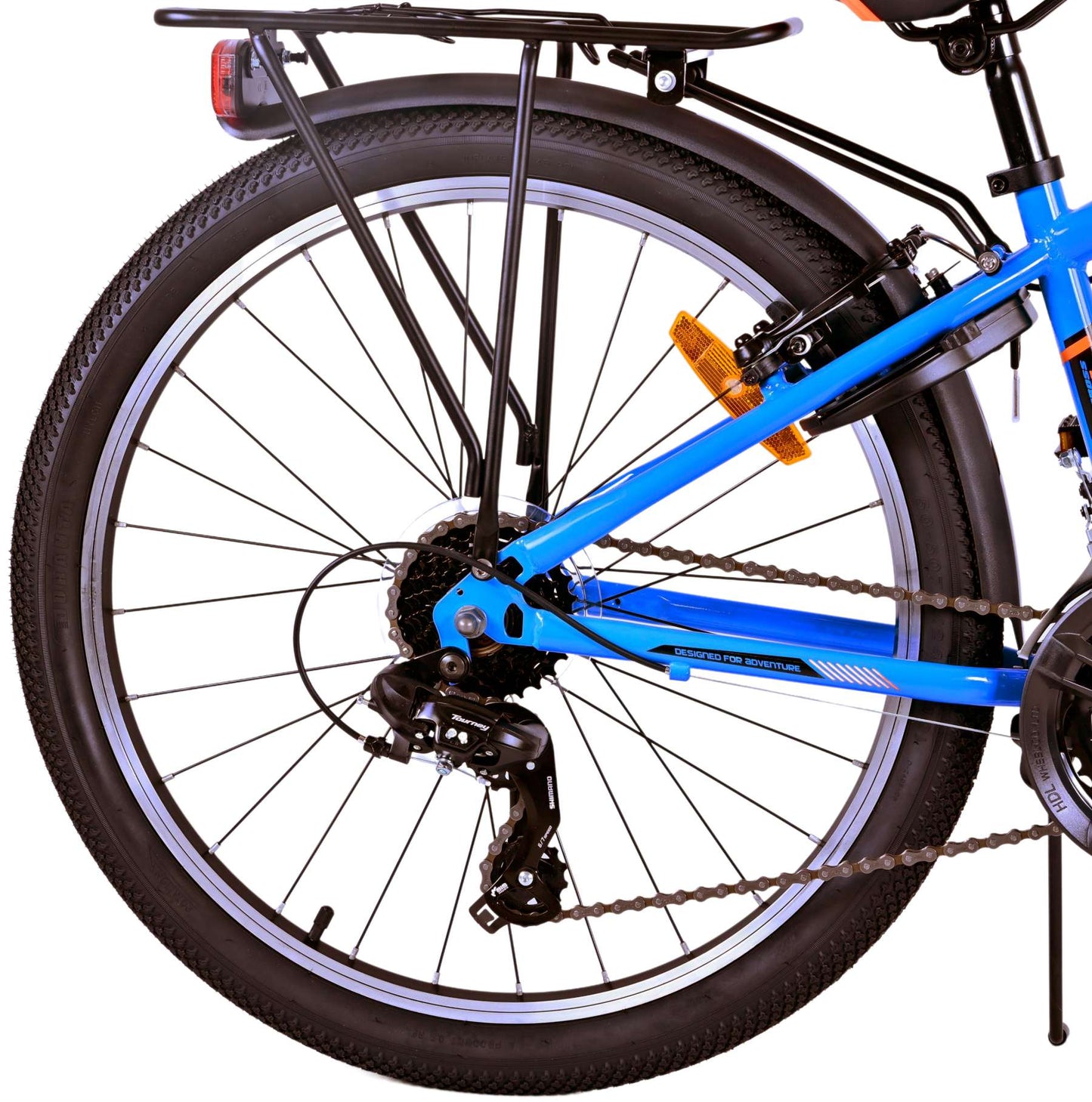 Volare Cross Barncykel 24 tum, Blå 18 Växlar Två Handbromsar - Lilla Cykelbutiken
