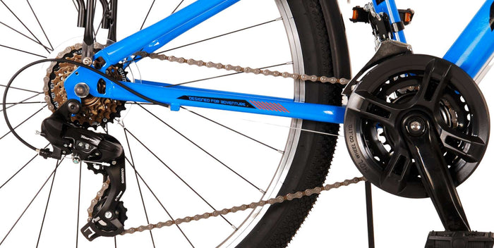 Volare Cross Barncykel 26 tum, Blå 18 Växlar Två Handbromsar - Lilla Cykelbutiken