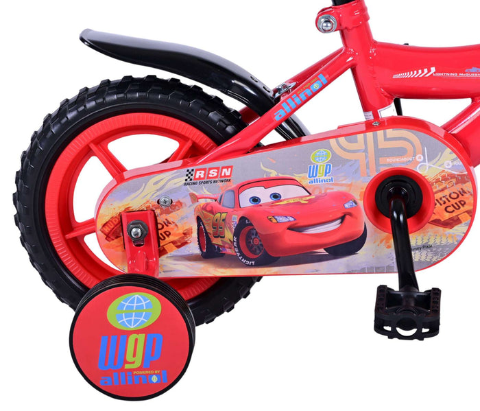 Disney Bilar Barncykel 10 tum, Röd - Lilla Cykelbutiken