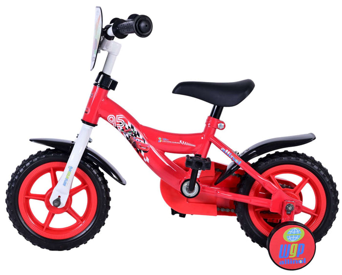 Disney Bilar Barncykel 10 tum, Röd - Lilla Cykelbutiken