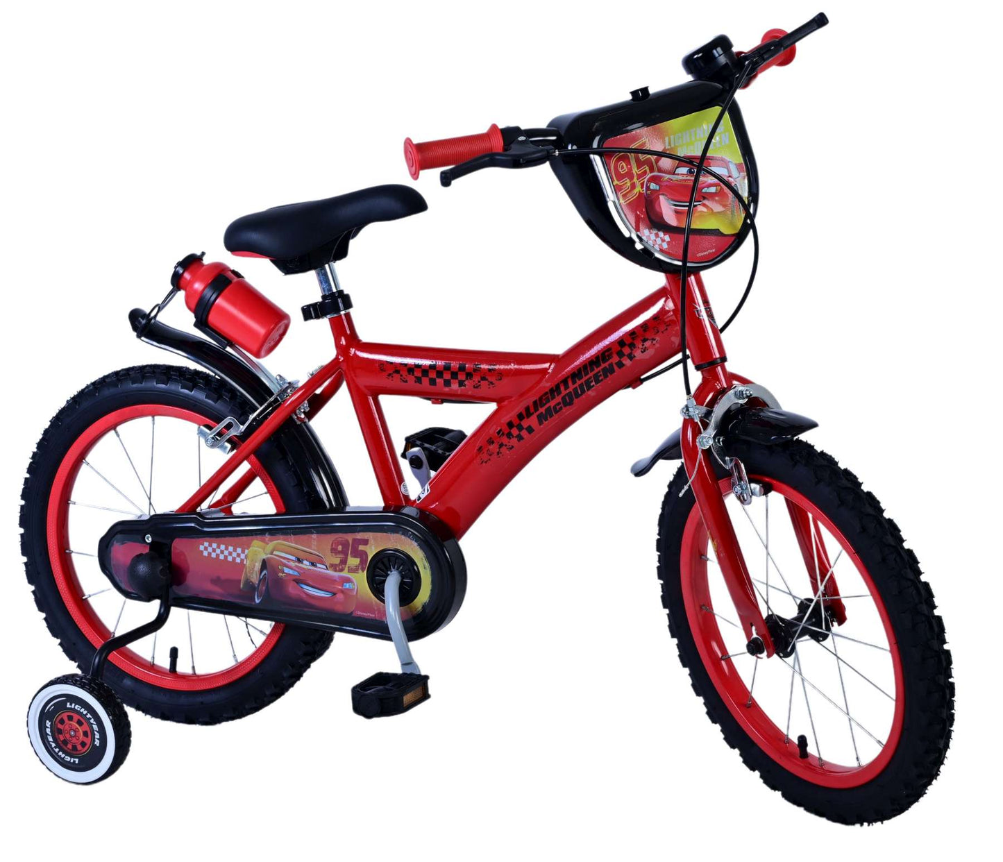 Disney Cars Barncykel Två Handbromsar 16 tum, Röd - Lilla Cykelbutiken