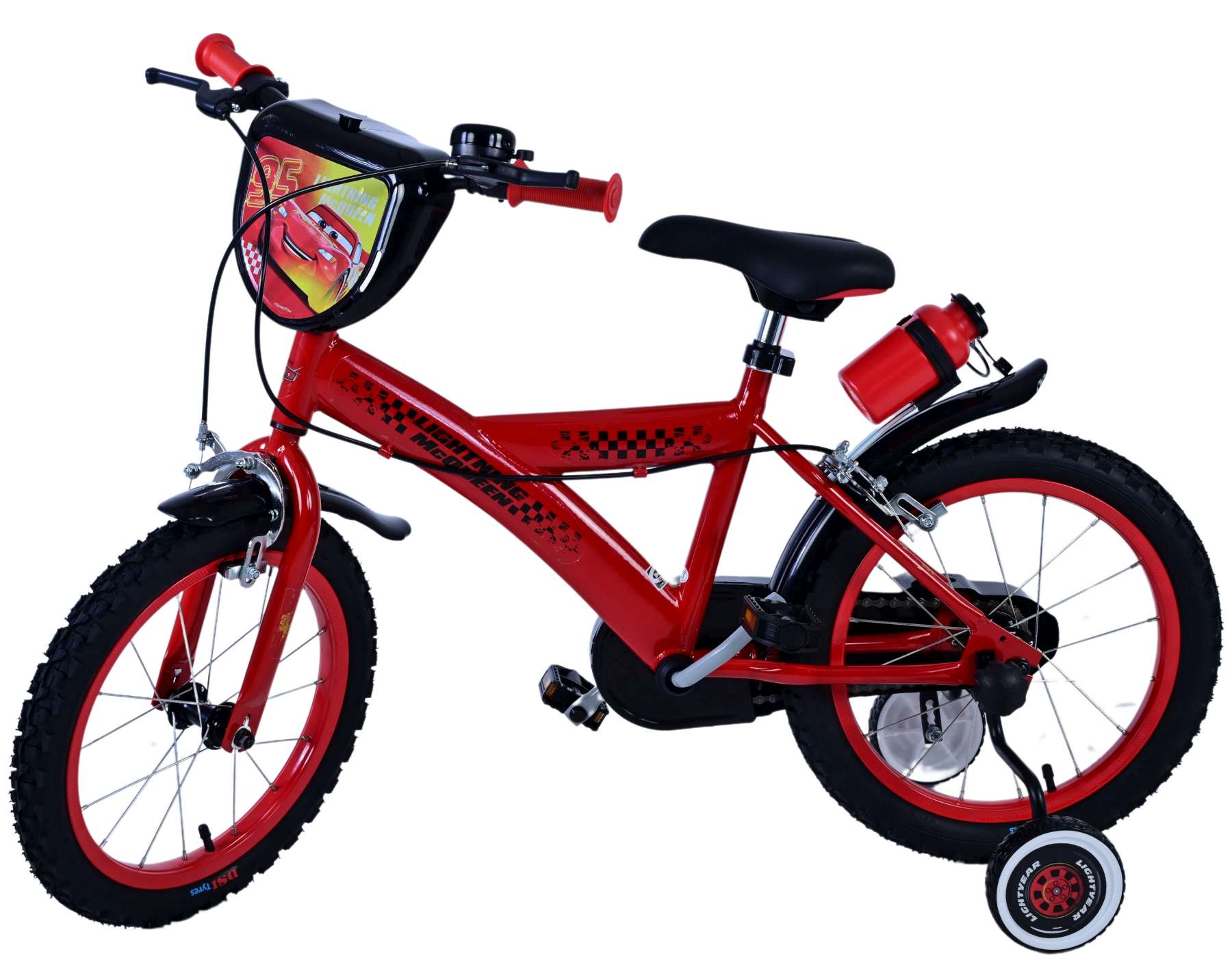 Disney Cars Barncykel Två Handbromsar 16 tum, Röd - Lilla Cykelbutiken