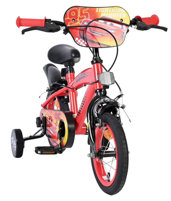 Disney Cars Barncykel 12 tum, dubbla handbromsar, Röd - För barn 3-4 år