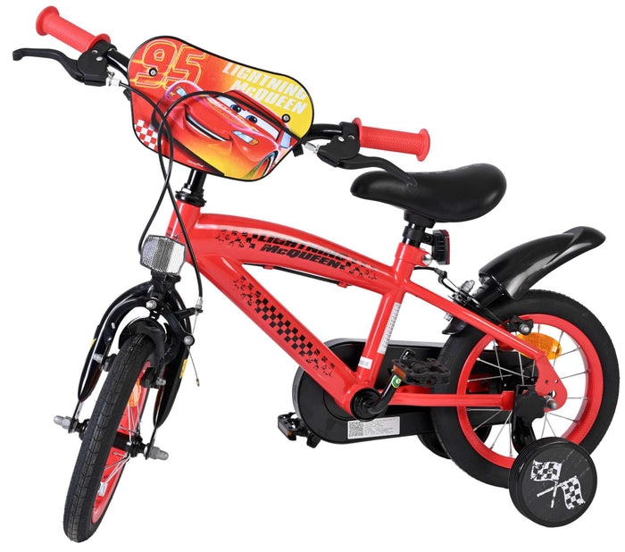 Disney Cars Barncykel 12 tum, dubbla handbromsar, Röd - För barn 3-4 år