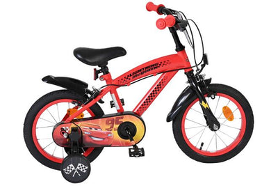 Disney Cars Barncykel 14 tum, dubbla handbromsar, Röd - För barn 5-5 år