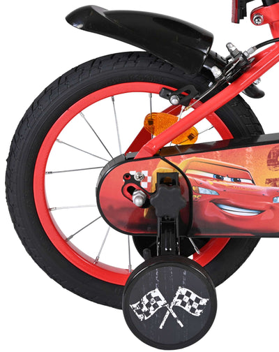 Disney Cars Barncykel 14 tum, dubbla handbromsar, Röd - För barn 5-5 år