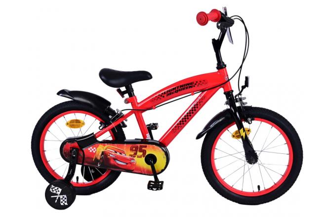 Disney Bilar Barncykel Två Handbromsar 16 tum, Röd - Lilla Cykelbutiken