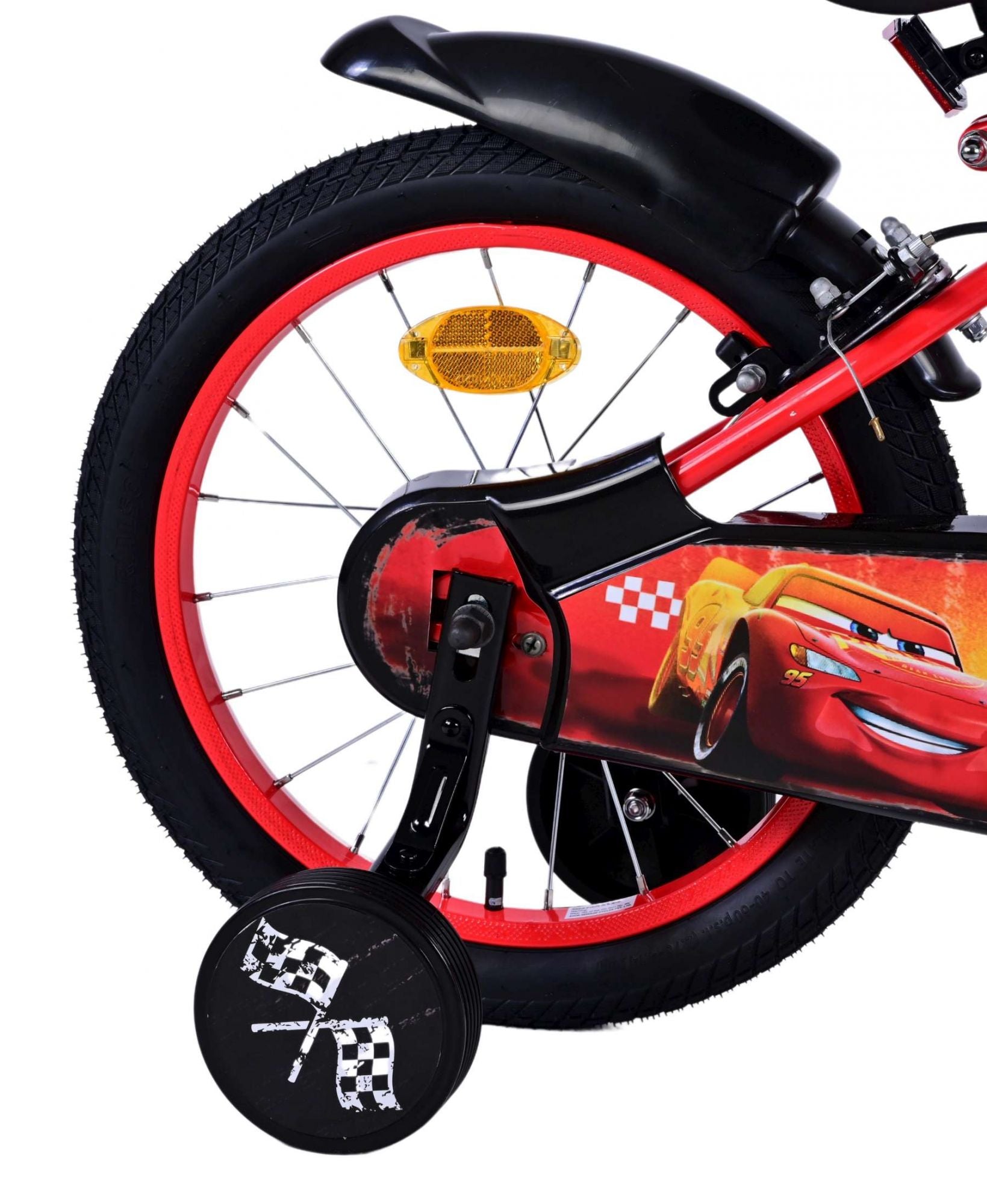 Disney Bilar Barncykel Två Handbromsar 16 tum, Röd - Lilla Cykelbutiken