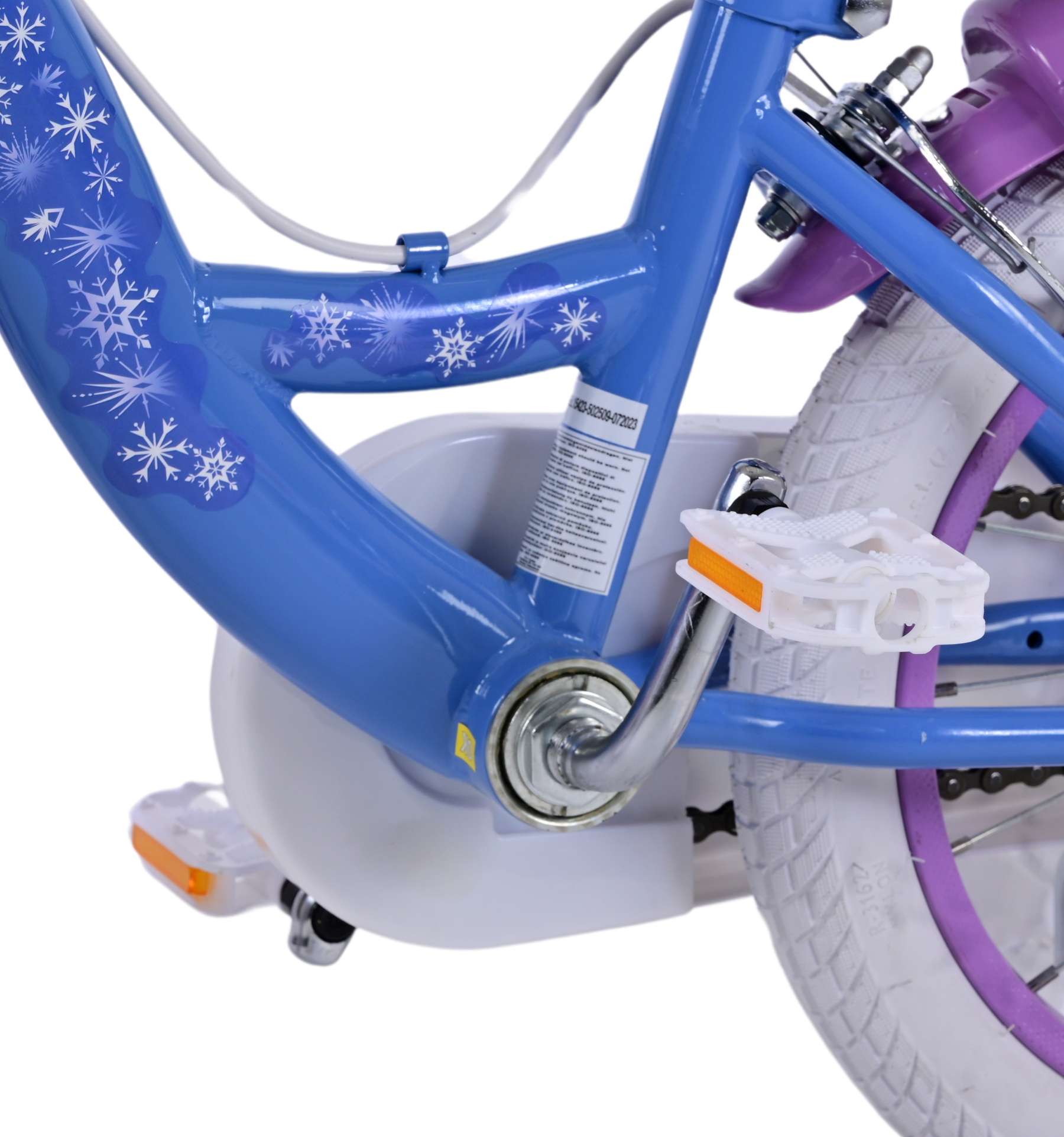 Disney Frozen Barncykel Två Handbromsar 14 tum, Blå/Lila - Lilla Cykelbutiken