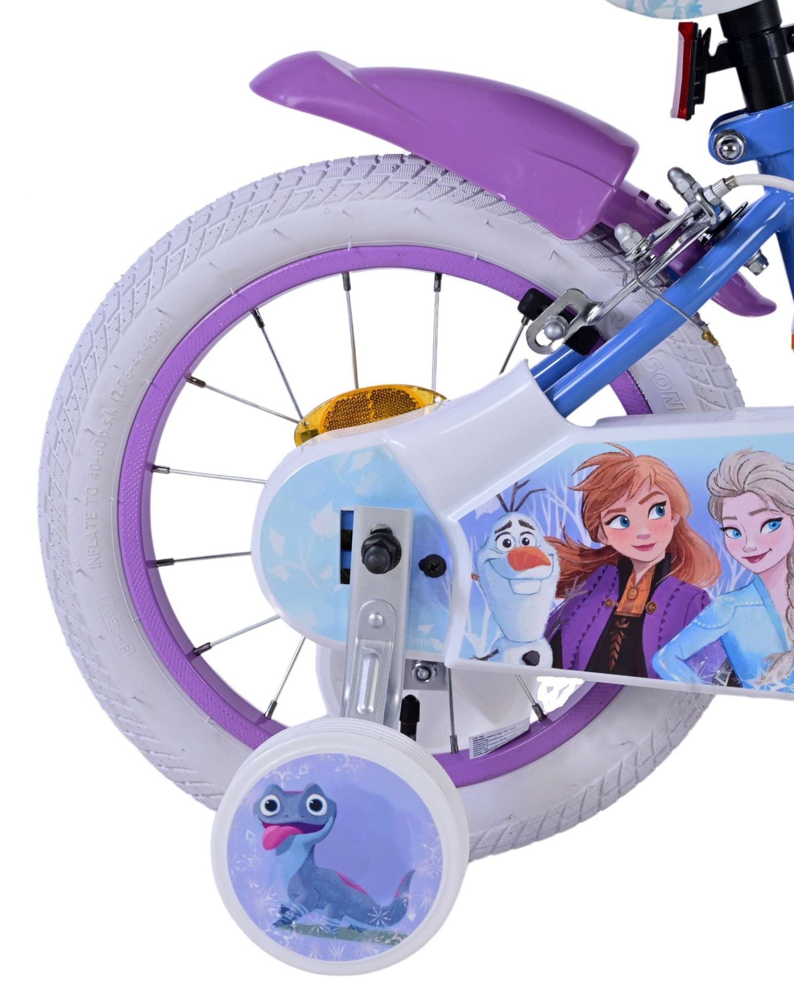 Disney Frozen Barncykel Två Handbromsar 14 tum, Blå/Lila - Lilla Cykelbutiken