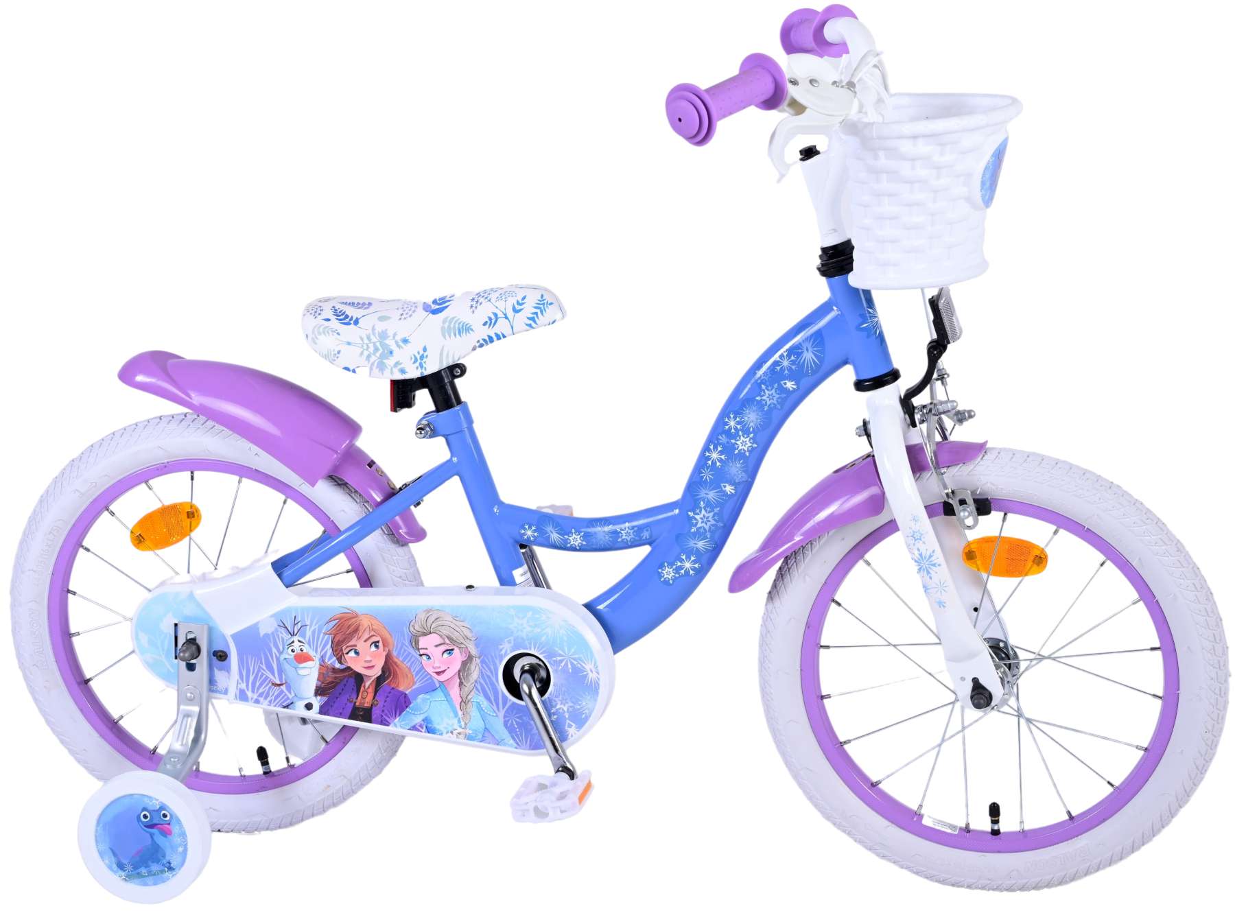 Disney Frost Barncykel 16 tum, Blå/Lila - Lilla Cykelbutiken