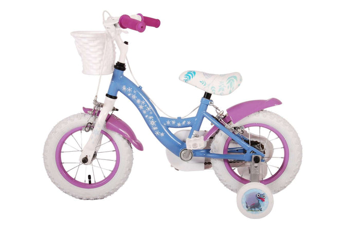 Disney Frost Barncykel Två Handbromsar 12 tum, Blå/Lila - Lilla Cykelbutiken