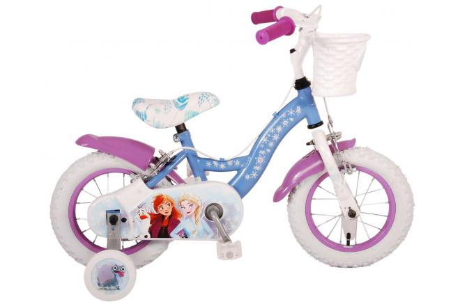 Disney Frost Barncykel Två Handbromsar 12 tum, Blå/Lila - Lilla Cykelbutiken