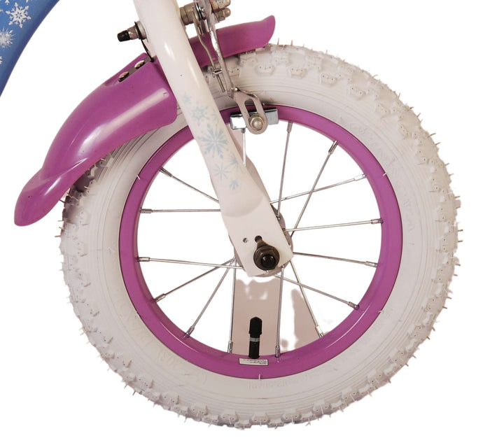 Disney Frost Barncykel Två Handbromsar 12 tum, Blå/Lila - Lilla Cykelbutiken