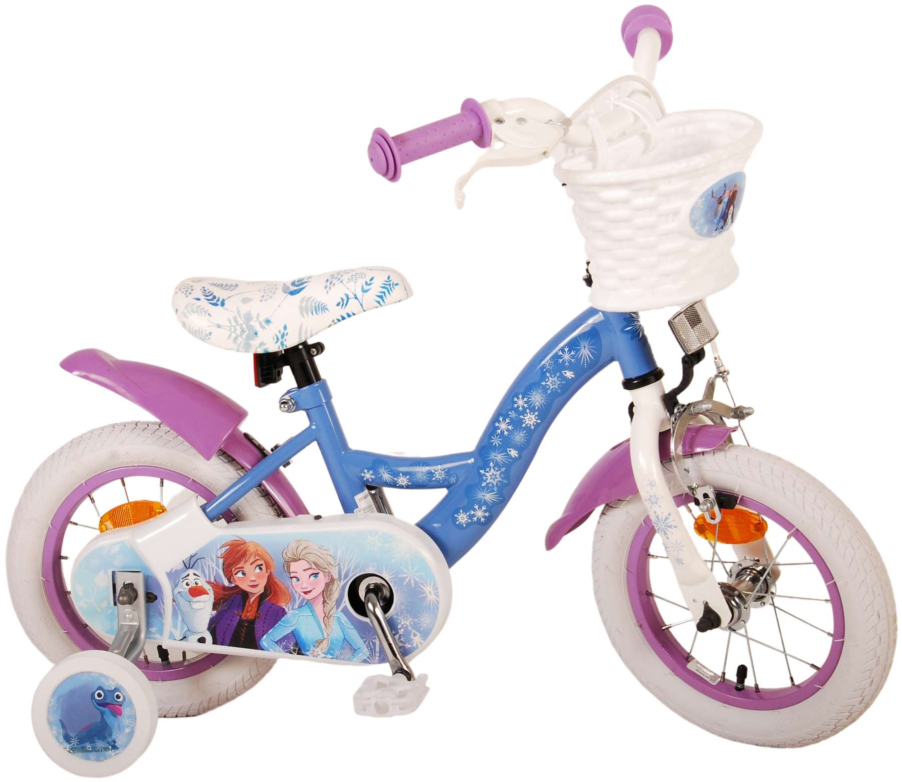 Disney Frost Barncykel 12 tum, Blå/Lila - Lilla Cykelbutiken