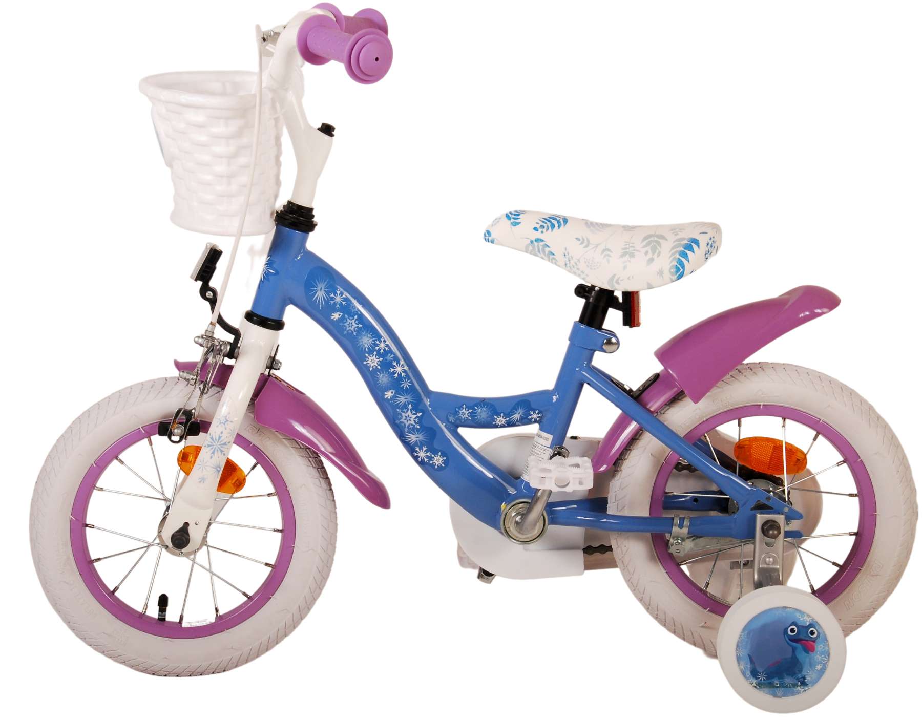 Disney Frost Barncykel 12 tum, Blå/Lila - Lilla Cykelbutiken