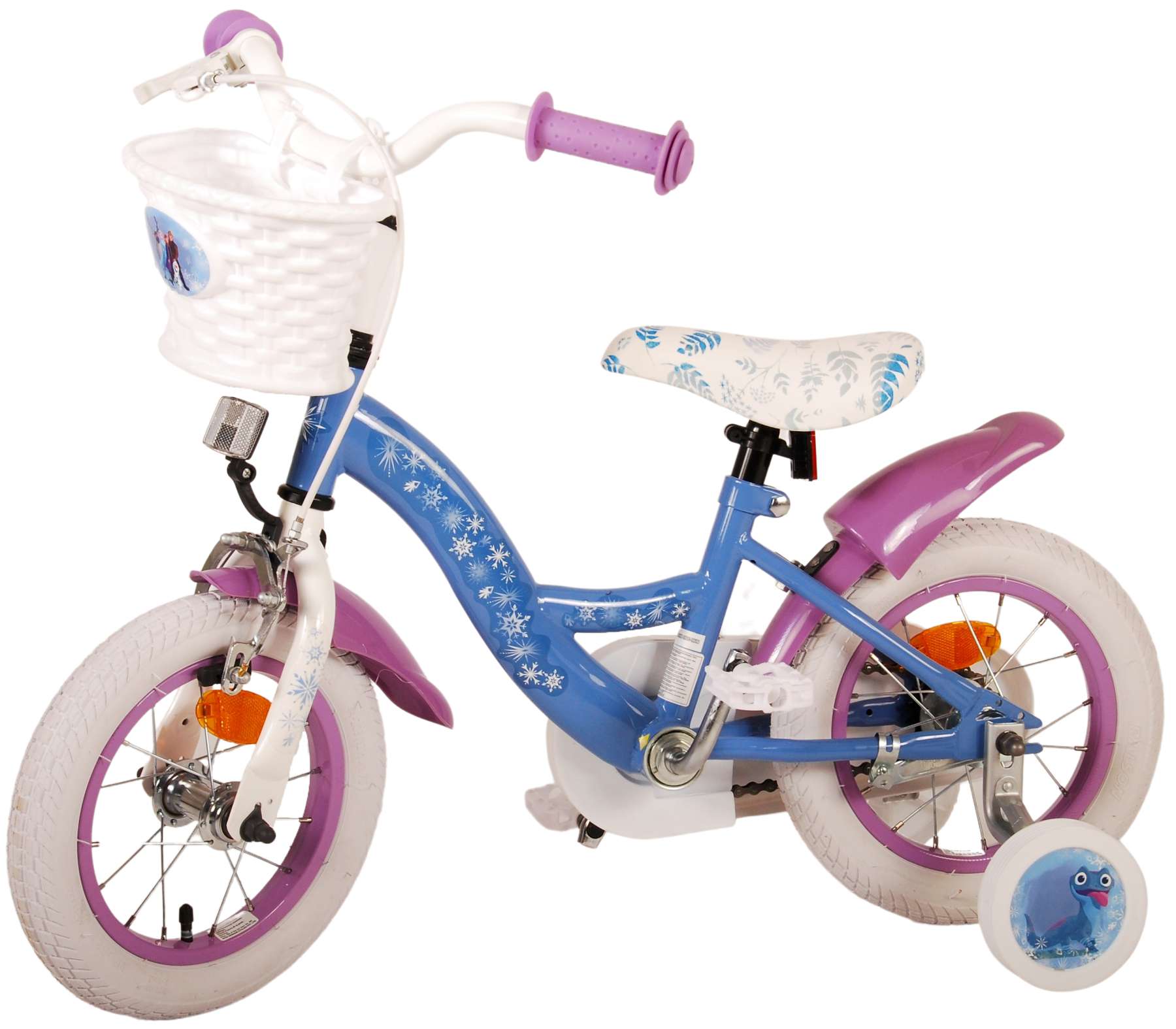 Disney Frost Barncykel 12 tum, Blå/Lila - Lilla Cykelbutiken