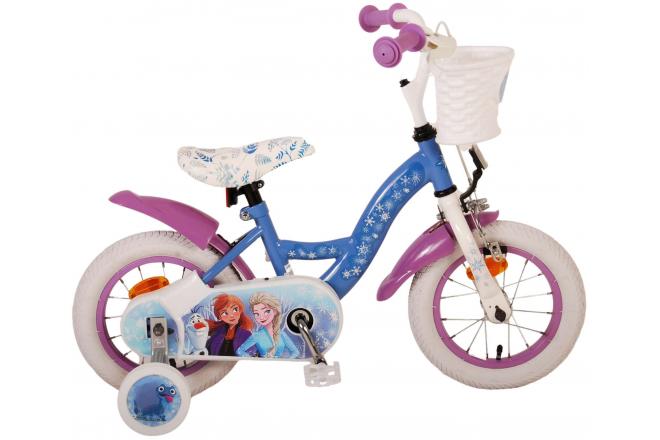 Disney Frost Barncykel 12 tum, Blå/Lila - Lilla Cykelbutiken