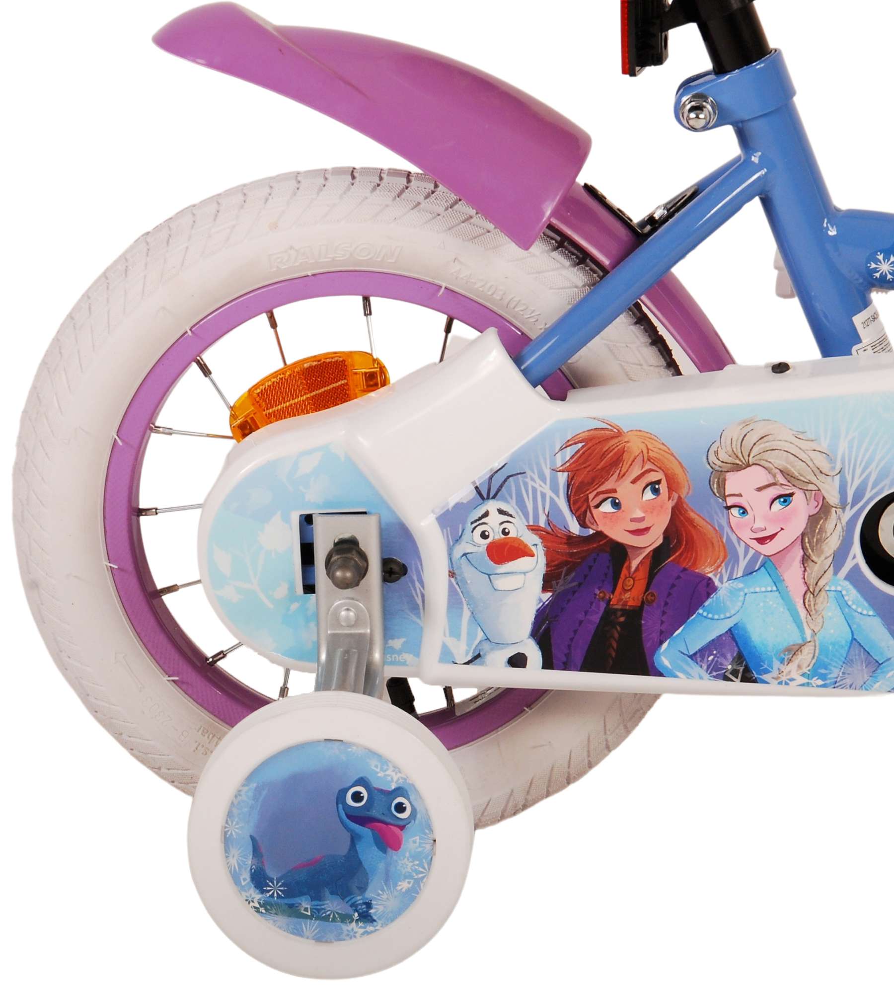 Disney Frost Barncykel 12 tum, Blå/Lila - Lilla Cykelbutiken