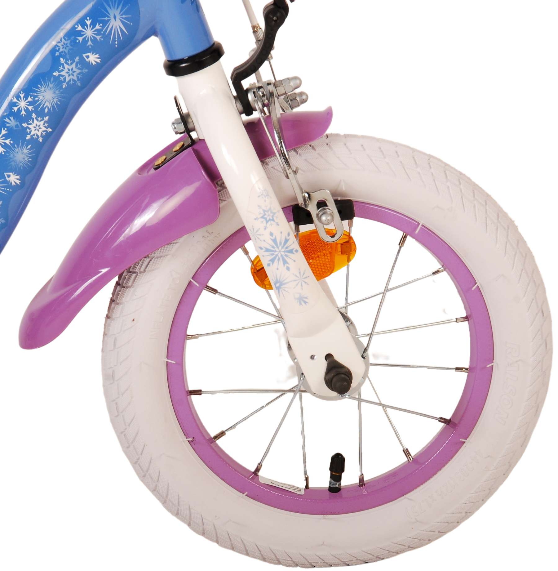 Disney Frost Barncykel 12 tum, Blå/Lila - Lilla Cykelbutiken